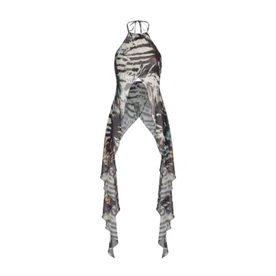 Khéla The Label Women's Who Is She Top In Animal Print In Black