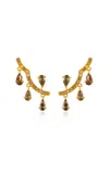 Khepri 18k And 22k Yellow Gold Diamond Earrings