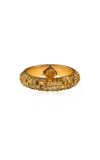 Khepri 18k And 22k Yellow Gold Diamond Floating Cleopatra Ring