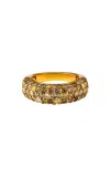 Khepri 18k And 22k Yellow Gold Diamond Large Ring