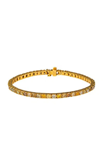 Khepri 18k And 22k Yellow Gold Diamond Tennis Bracelet