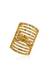 Khepri Fancy Color 18k Yellow Gold Diamond Cage Ring