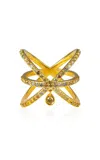 Khepri Fancy Colored Orbit 18k Yellow Gold Diamond Ring