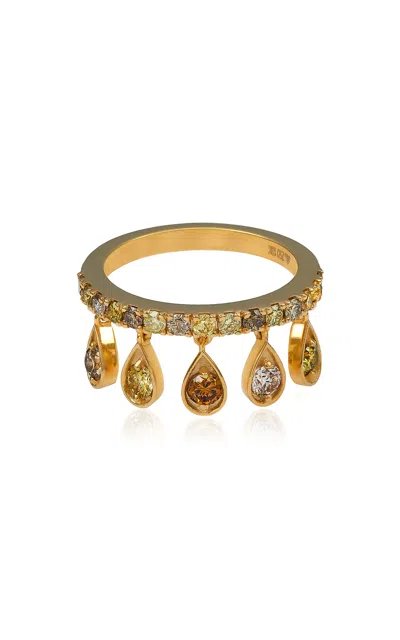Khepri Luna Dancing 18k Yellow Gold Diamond Ring