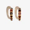 Khiry Gold Vermeil Tiny Khartoum Red Tiger's Eye Hoop Earrings In Gold