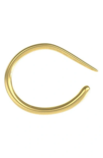 Khiry Thin Staple Cuff Bracelet In Polished Gold