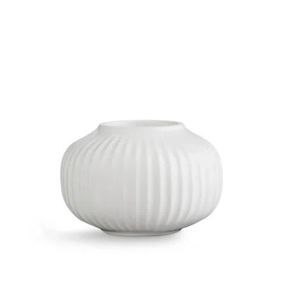 Kähler Hammershøi 2.6" Porcelain Tabletop Tealight Candle Holder In White