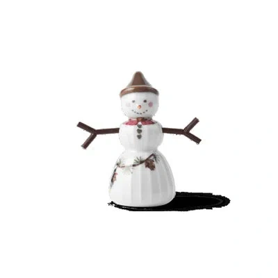 Kähler Hammershoi Christmas Snowgirl H 3.1" White W. Deco