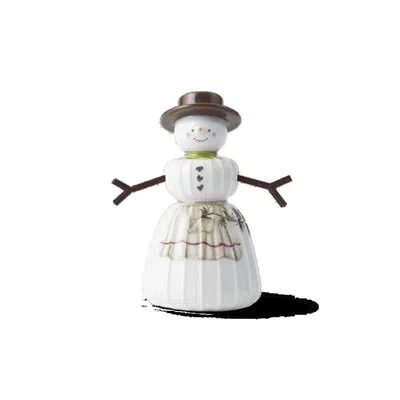 Kähler Hammershoi Christmas Snowwoman H 4.3" White W. Deco