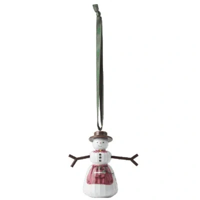 Kähler Hammershoi Christmas Snowwoman, Hanging H 3.5" White W. Deco