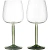 Kähler Kahler Hammershøi Set Of 2 Red Wine Glasses In Green