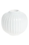 Kähler Kahler Hammershoi Round Porcelain Candleholder In White
