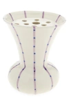 Kähler Kahler Signature Vase In Off White/purple
