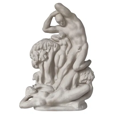 Pre-owned Kähler Large Art Nouveau Terracotta Sculpture "zeus & Io" By Kai Nielsen, Denmark In Gray