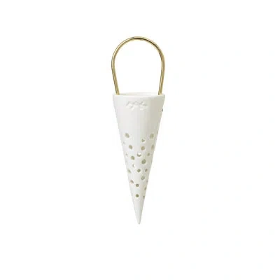 Kähler Nobili Cone Snow Holiday Shaped Ornament
