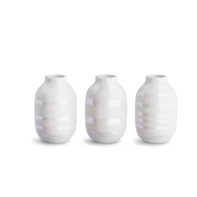 Kähler Omaggio Vase Miniature, H: 3.3", 3 Pcs In White