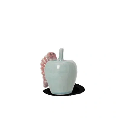 Kähler Poppery Apple With Larva Mint In Green