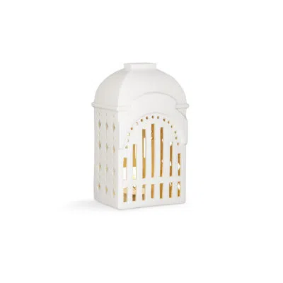 Kähler Urbania 7.3'' H Ceramic Tabletop Lantern In White