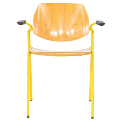 Pre-owned Kho Liang Ie 1960s  For Car Katwijk Dining Stacking Chair In Beech With Frames In Brown