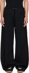 Khoki Black 3d Cutting Sweatpants In Black