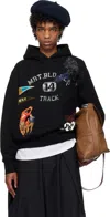 Khoki Black Multi Embodied-design Hoodie In Black