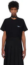 Khoki Black Multi-print T-shirt In Black
