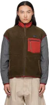 Khoki Panelled Zip-up Jacket In Brown