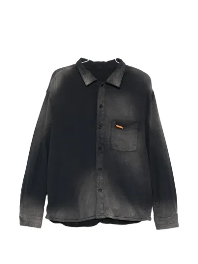 Khoki Button Pocket Shirt In Black