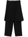 Khoki Double-layered Trousers In Black