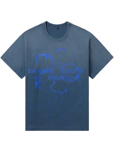 Khoki Floral-print T-shirt In Blue