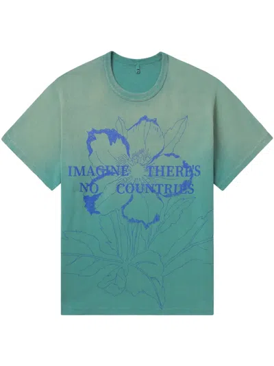 Khoki Floral-print T-shirt In Green