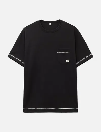 Khoki Hand-embroidered T-shirt In Black