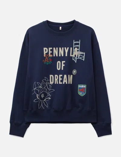 Khoki Hand-stitched Sweatshirt In Blue