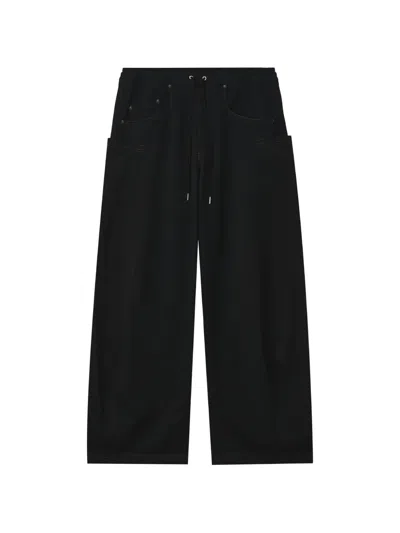 Khoki Drawstring Trousers In Schwarz