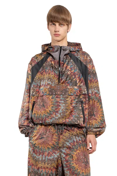 KHOKI ANORAK IN NYLON STAMPATO