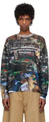 Khoki Multicolor Collage Printed Knit Sweater In Green