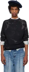 Khoki Navy Hand-dyed Knit Sweater In Navy
