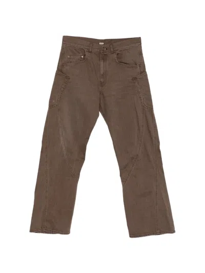 Khoki Panelling Trousers In Brown