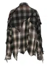 Khoki Patchwork Frayed Shirt In Multi