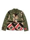 Khoki Patchwork Jacket In Green