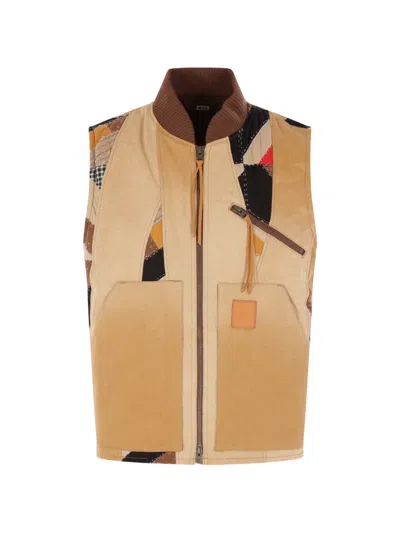 Khoki Patchwork Panelled Jacket In Neutral