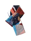 Khoki Patchwork Quilted Scarf In Multi