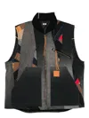 Khoki Patchwork Zipped Waistcoat In Multi