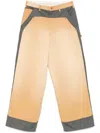 Khoki Pinstripe Panelled Trousers In Neutrals