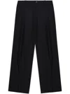 Khoki Pinstripe Straight-leg Trousers In Blue