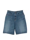 Khoki Pocket Denim Shorts In Blue