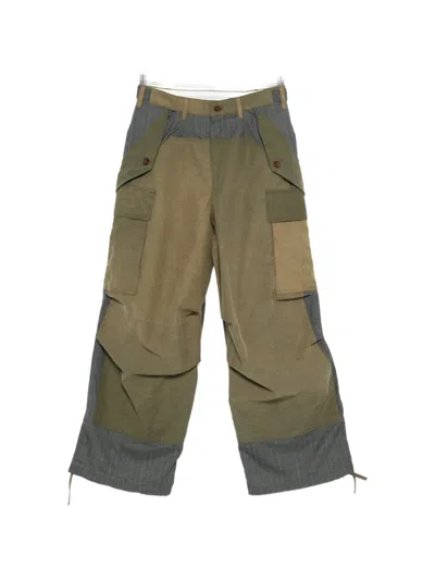 Khoki Pocket Striped Trousers In Multi