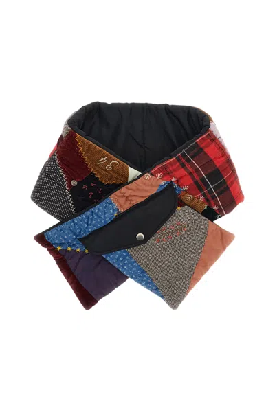 Khoki Quilted Patchwork Nylon Scarf In Multi