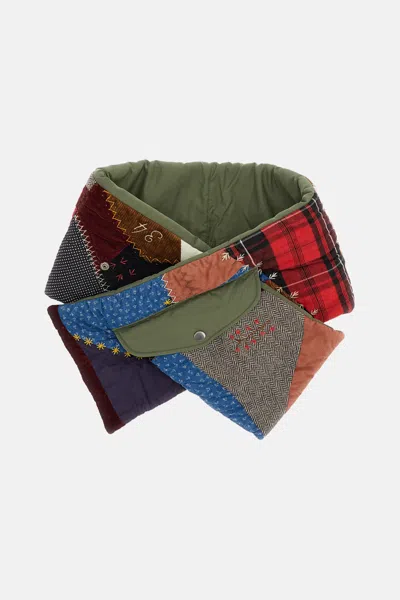 Khoki Quilted Scarf Muffler In Multi