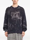 Khoki Maglione In Cotone E Lyocell Tie-dye In Blue